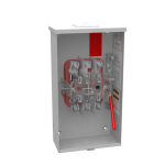 Milbank UAP3506-XL-TG-HSP 7 Terminal Ringless Small, Closing Plate Triplex Ground, Lever Bypass Stainless Steel, Hasp