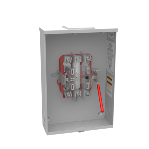 Milbank UAP9551-X-QG-HSP 5 Terminal Ringless Large, Closing Plate Quadplex, Ground Lever Bypass Stainless, Steel