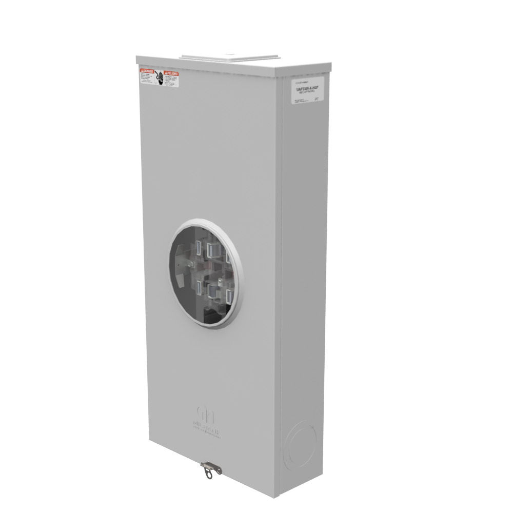 Milbank UAP3306-X-HSP 7 Terminal Ringless Large, Closing Plate Lever Bypass, Stainless Steel Has, Aluminum Painted