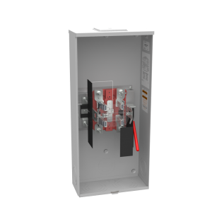 Milbank UAP3949-X-HSP 5 Terminal Ringless Large, Closing Plate Lever Bypass, Stainless Steel Hasp, Aluminum Painted