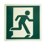 LUMASTROBE DRMR 5x5 PHOTOLUMINESCENT RUNNING MAN RIGHT DIRECTIONAL SIGN