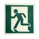 LUMASTROBE DMRL 5x5 PHOTOLUMINESCENT RUNNING MAN LEFT DIRECTIONAL SIGN