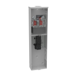 Milbank U5842-RL-100-HSP 4 Terminal Ringless Small Hub, Open 1-100 Ampere Main, Breaker Stainless Steel Hasp