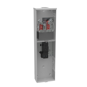 Milbank U5842-RL-100-HSP 4 Terminal Ringless Small Hub, Open 1-100 Ampere Main, Breaker Stainless Steel Hasp