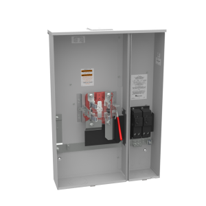 Milbank U5890-X-2/200-HSP 4 Terminal Ringless Large, Closing Plate 2-200 Ampere, Main Breaker Stainless Steel Hasp
