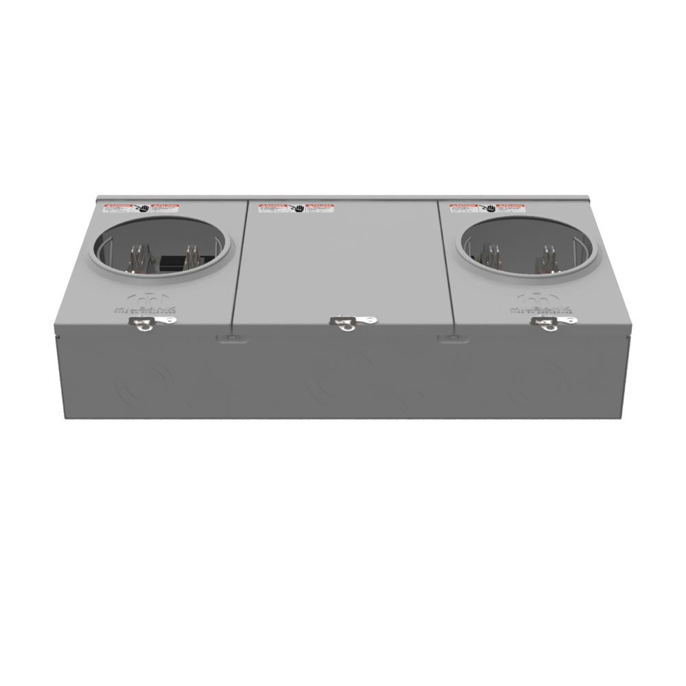 Milbank U1252-X-HSP 4 Terminal Ringless Large, Closing Plate 2 Position, Stainless Steel Hasp 200 Ampere
