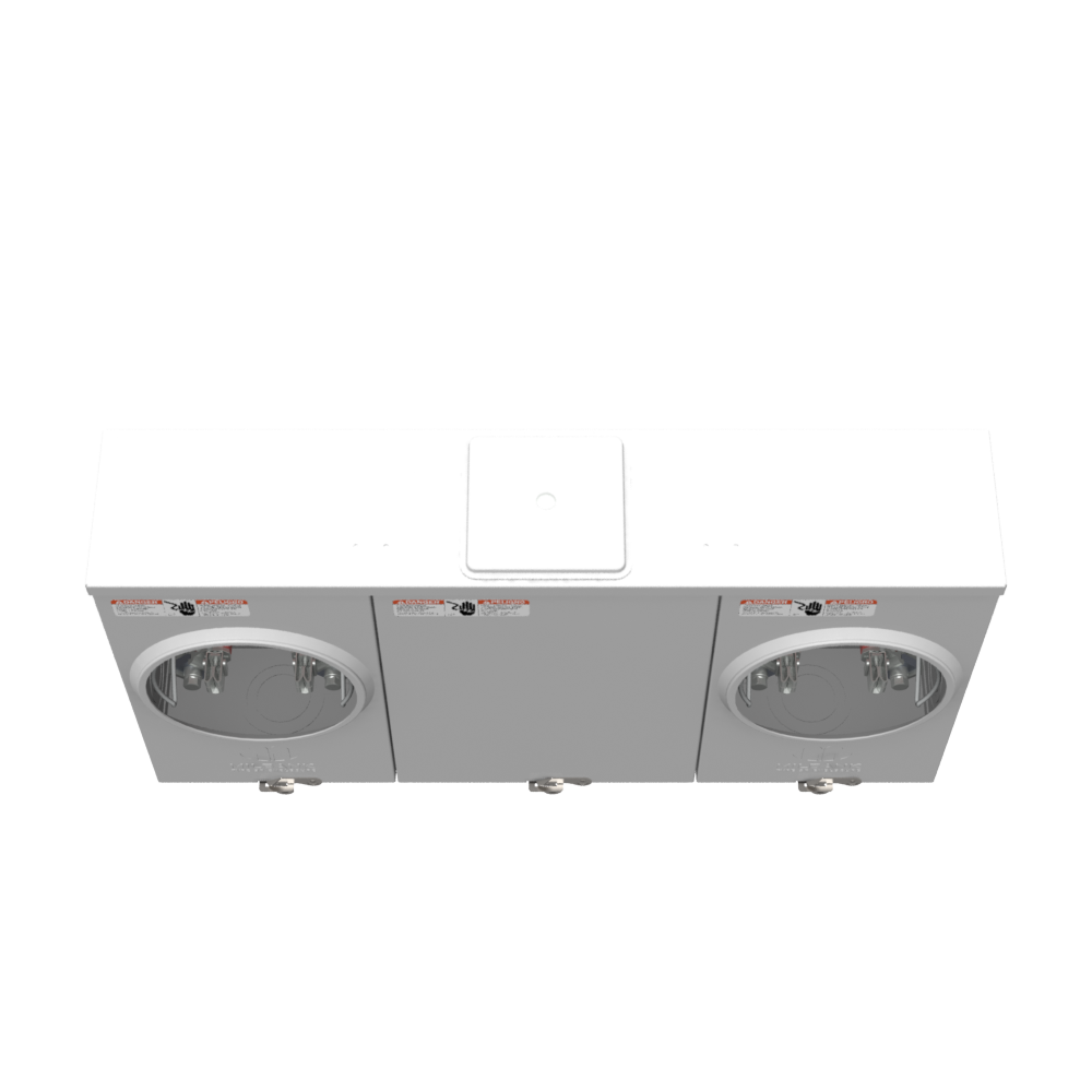 Milbank U1252-X-HSP 4 Terminal Ringless Large, Closing Plate 2 Position, Stainless Steel Hasp 200 Ampere