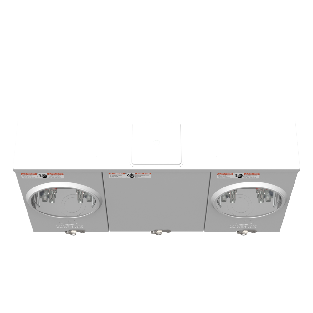 Milbank UAP1252-X-HSP 4 Terminal Ringless Large, Closing Plate 2 Position, Stainless Steel Hasp, Aluminum Painted