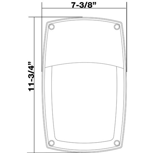 Morris 72156 Rect Bulkhead 9W 4000K Cutoff