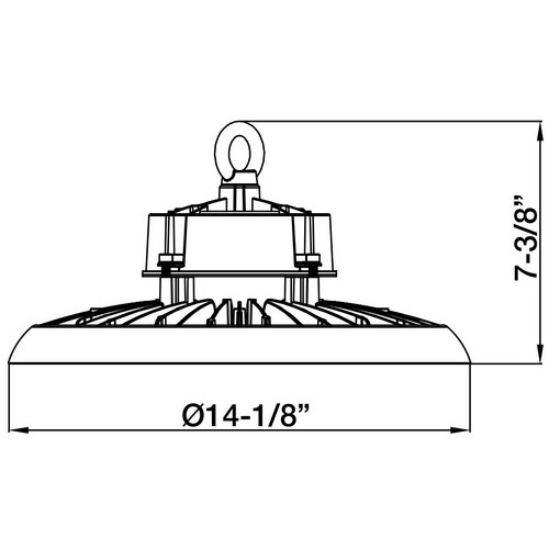 Morris 74212 UFO HiBay 150W 5K 120-277V WH
