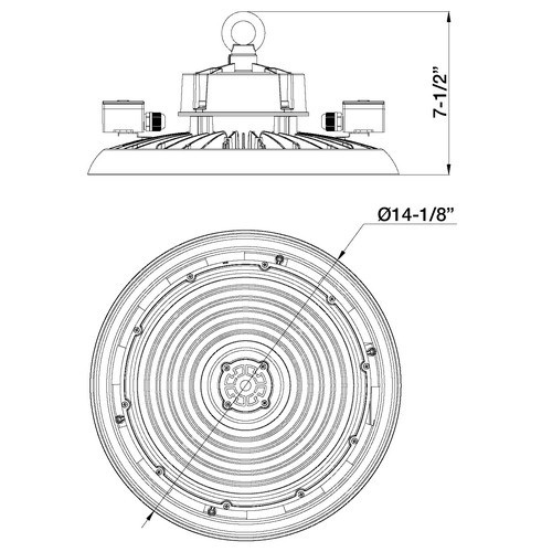 Morris 74198 2021 UFO WH 100-150W 120-277V CCT