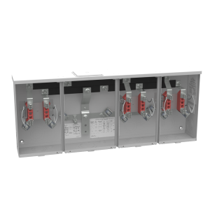 Milbank UAP1253 4 Terminal Ringless Large, Closing Plate 3 Position, Stainless Steel Hasp, Aluminum Painted