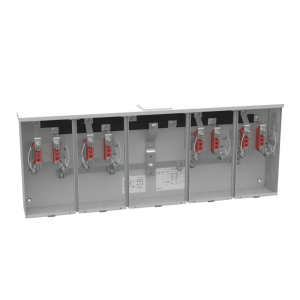 Milbank UAP1254-X-HSP 4 Terminal Ringless Large, Closing Plate Stainless Steel, Hasp 4 Position Aluminum Painted