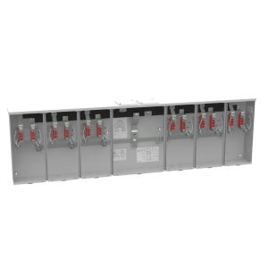 Milbank UAP1256-X-HSP 4 Terminal Ringless Large, Closing Plate Horn Bypass 6, Position Stainless Steel Hasp, Aluminum Painted
