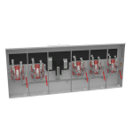 Milbank U2875-XT-HSP 5 Terminal Ringless 2 Large Closing Plates Lever Bypass 5 Position Stainless Steel Hasp