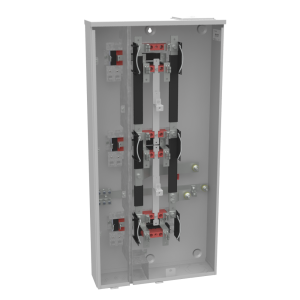 Milbank U2853-X-HSP 4 Terminal Ringless Large, Closing Plate 3 Position, 3-125 Ampere Main Breaker, Provision Stainless