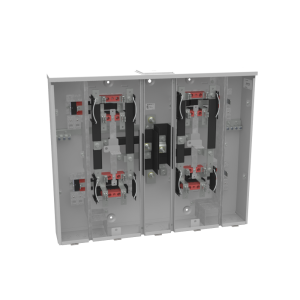 Milbank U2854-X-HSP 4 Terminal Ringless Large, Closing Plate 4 Position, 4-125 Ampere Main Breaker, Provision Stainless