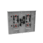 Milbank U2864-X-HSP 4 Terminal Ringless Large Closing Plate 4 Position 4-200 Ampere Main Breaker Provision Stainless Steel Hasp
