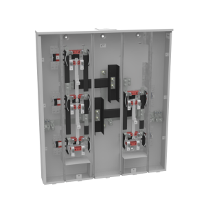 Milbank U2865-X-HSP 4 Terminal Ringless Large, Closing Plate 5 Position, 5-200 Ampere Main Breaker, Provision Stainless