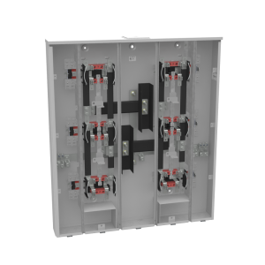 Milbank U2866-X-HSP 4 Terminal Ringless Large, Closing Plate 6 Position, 6-200 Ampere Main Breaker, Provision Stainless