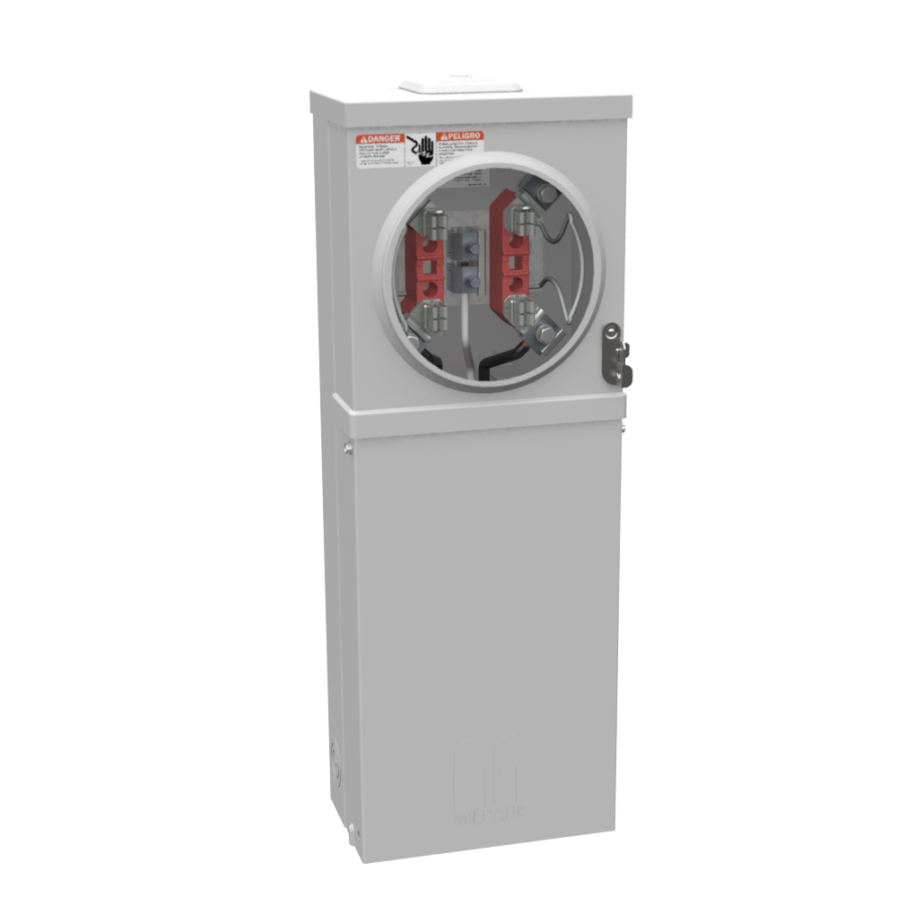 Milbank U5101-XL-11GR 4 Terminal Ringless Small, Closing Plate 520GR 520GR, Surface Mount