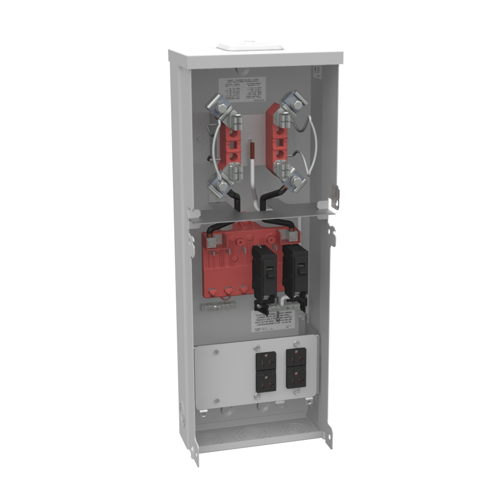 Milbank U5101-XL-11GR 4 Terminal Ringless Small, Closing Plate 520GR 520GR, Surface Mount