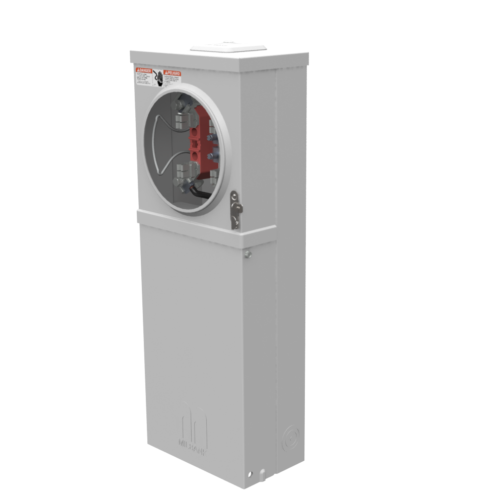 Milbank U5101-XL-11GR 4 Terminal Ringless Small, Closing Plate 520GR 520GR, Surface Mount