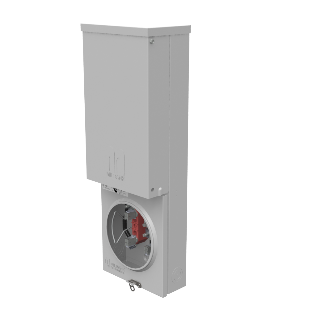 Milbank U4908-O-11GR 4 Terminal Ringless Plain Top, 520GR 520GR Surface Mount