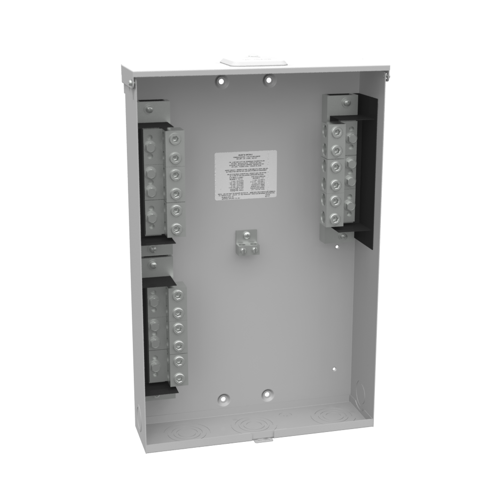 Milbank U4540-XL 200 Ampere 1phase 600 Volt, 15in-23in-4in Painted Steel, Lift Off Front Hasp 6 Lugs, Per Landing 10k