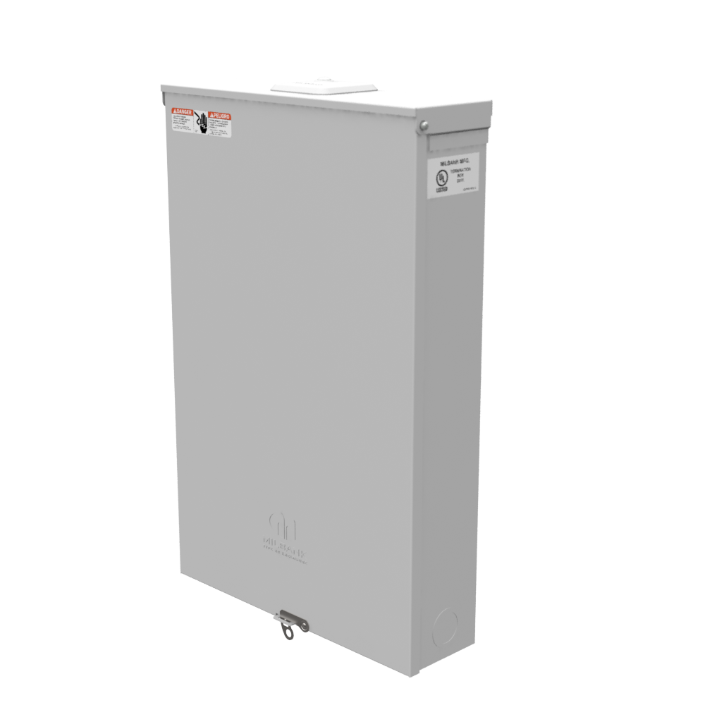 Milbank U4542-XL 200 Ampere 3 Phase 600 Volt 15in-23in-4in Painted Steel Lift Off Front Hasp 6 Lugs Per Landing 10k