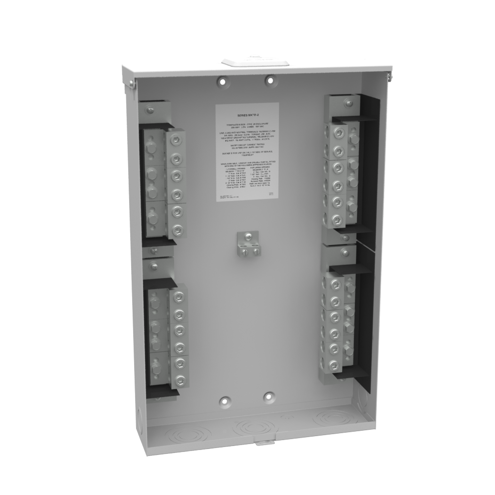 Milbank U4542-XL 200 Ampere 3 Phase 600 Volt 15in-23in-4in Painted Steel Lift Off Front Hasp 6 Lugs Per Landing 10k