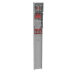 Milbank U5300-O 4 Terminal Ring Type Plain, Top Single Pedestal Direct Bury