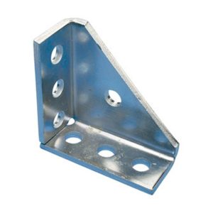 nVent Caddy L23U0000EG 3-3-1 Hole Corner Gusset, 4 1/8in x 4 1/8in