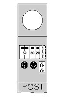 Midwest M075CP6L10 100A POST 50/30/20GFCI LIGHTED