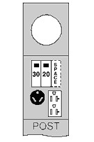 Midwest R041CP6010 100A POST 30/20GFCI
