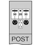 Midwest U004CP4010 120A POST 50/50/20GFCI