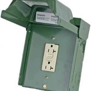 Midwest U010010GRP 20A GFCI SURFACE UNMETERED GREEN