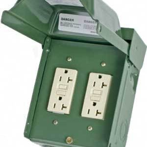 Midwest U012010GRP 20A SURFACE UNMETERED (2) 20GFCI GREEN