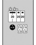 Midwest U038C010 100A SURFACE 20/20GFCI/20GFCI
