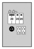Midwest U038C010 100A SURFACE 20/20GFCI/20GFCI