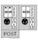 Midwest U041CB6010 70A B/B POST 30/20GFCI