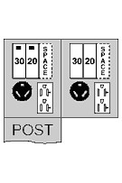 Midwest U041CB6010 70A B/B POST 30/20GFCI