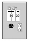 Midwest U051C010 70A SURFACE UNMETERED 50/20GFCI