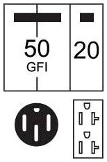 Midwest U055C033 70A SURFACE UNMETERED 50/20GFCI