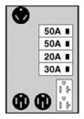 Midwest U775C010 125A SURFACE 50/50/30/20GFCI