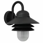 InconLighting 38015-13LED-120-40K 13W LED Black Tiered Nautical Exterior Porch Light