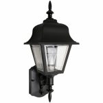 InconLighting 33995-13LED-120-30K 13W LED Traditional Black Lantern Clear Lens