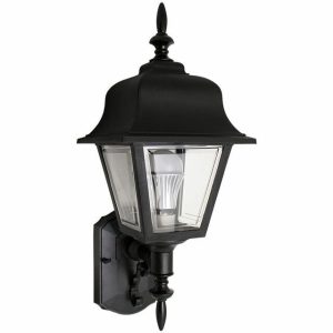 InconLighting 33995-13LED-120-40K 13W LED Traditional Black Lantern Clear Lens