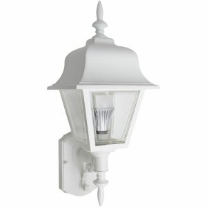 InconLighting 33991-13LED-120-40K 13W LED Traditional White Lantern Clear Lens