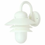 InconLighting 38011-9LED-30K 13W LED White Tiered Nautical Exterior Porch Light